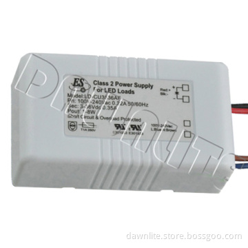 Constant Current LED Driver 8W 350mA (CE, RoHS, UL, CSA Approved)